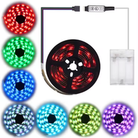 Lampu Strip LED Fleksibel Tembaga SMD5050 DC5V RGB Epistar Panjang 2M/3M/5M Tahan Air IP65 Pencahayaan Lanskap Kontrol Aplikasi/Remote