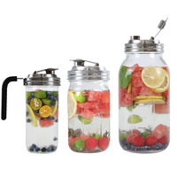 Couvercle à rabat en acier inoxydable à large ouverture de 86 mm, réutilisable, pour boire du jus, pour bocal en verre Mason