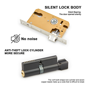 Tùy chỉnh kỹ thuật phong cách MN thép nhập nội bộ cửa xử lý cho nhà ở với khóa - Product Image 5