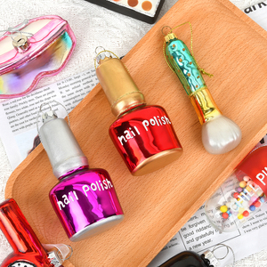 เครื่องประดับจี้แก้วเพ้นท์ลายสร้างสรรค์สำหรับวันหยุดคริสต์มาส - Product Image 3