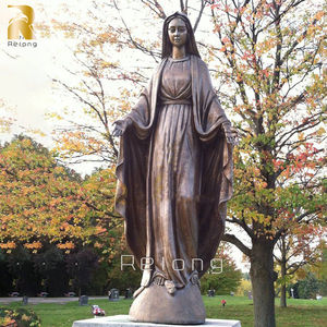 Scultura delle statue del giardino della vergine maria del bronzo cattolico religioso della decorazione all'aperto da vendere - Product Image 2