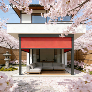 Stores à enroulement motorisés avec <span class=keywords><strong>moteur</strong></span> solaire intégré, design moderne, certifiés CE, tissu imperméable <span class=keywords><strong>pour</strong></span> ombrage extérieur de terrasse - Product Image 1