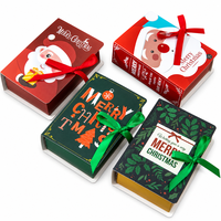Boîte cadeau de Noël de luxe en forme de livre, boîte d'emballage en papier personnalisée imprimée pour chocolats, bonbons, biscuits, couleurs au choix
