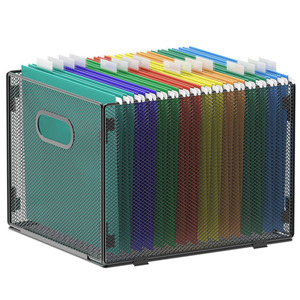 Lot de 2 organiseurs de fichiers suspendus, boîte de classement en maille, boîte de rangement pour classeur, boîtes de rangement pour la maison, le bureau, l'espace de travail - Product Image 2