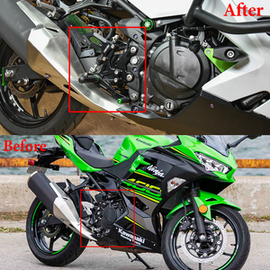 XXUN accesorios de la motocicleta trasera ajustable de reposapiés pie clavijas Pedal para <span class=keywords><strong>Kawasaki</strong></span> <span class=keywords><strong>Ninja</strong></span> 250 <span class=keywords><strong>400</strong></span> Z400 2018-2021 - Product Image 4