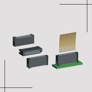 <span class=keywords><strong>1.0mm</strong></span> FPC/FFC מחבר ללא ZIP SMD אנכי כפול מגעים סוג - Product Image 1