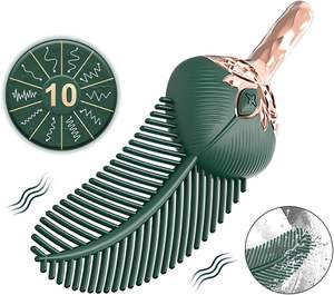 10 Modes de vibration vibrant plume de paon <span class=keywords><strong>Tickler</strong></span> Silicone jouets sexuels pour adultes vibrateur avec préliminaires - Product Image 3