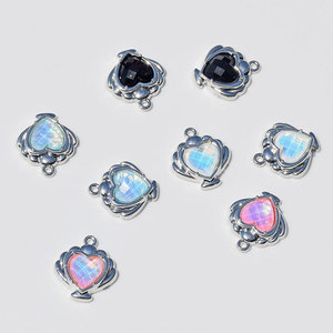 Heart Shape Zinc Alloy Pendant With <b>Shell</b> Design For <b>Bracelet</b> Making GJ182 - Product Image 2