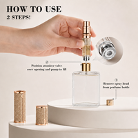 Atomiseur de parfum rechargeable en alliage de zinc scintillant, 5 ml, 10 ml, remplissage par le bas, couleur personnalisée