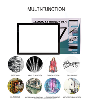 Tablette lumineuse rechargeable pour traçage, luminosité réglable, 3 températures de couleur, planche à LED pour peinture diamant