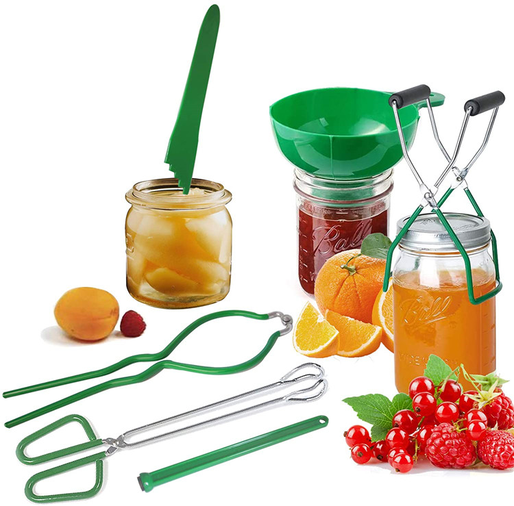 6 Piece Canning Kit Include Jar Lifter Canning Funnel Canning Tongs Lid Lifter Bubble Popper