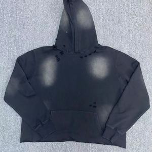 Sweat-shirt à capuche unisexe personnalisé avec fermeture éclair, imprimé, en molleton bouclette, style vintage, coupe oversize, effet délavé à l'acide, pour l'automne - Product Image 6