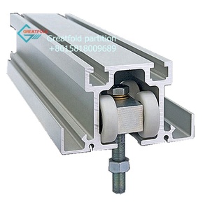 Herrajes Modernos para Paredes Móviles con Ruedas de <span class=keywords><strong>Nylon</strong></span> y Rieles Deslizantes de Aluminio, Rodillos Superiores para Paneles de Puertas Correderas - Product Image 2