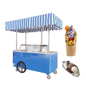 户外酒吧推车食品车冰淇淋车待售电动三轮车3轮电动食品车定制
