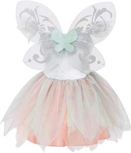 हरी परी राजकुमारी पोशाक पहने बच्चों के लिए बहु-स्तरीय शिफॉन ट्यूटू हेडबैंड पंख बच्चों के लिए लड़कियों के एनीमे पोशाक (पॉलिएस्टर) - Product Image 2