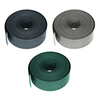 Bordures de parterre de fleurs en plastique de 20 m, bordures réglables de parterre de fleurs en rouleau en plastique pour bordures de chemins, chemins de gravier