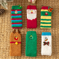 Chaussettes hautes de Noël pour femmes, chaussettes en peluche moelleuses au-dessus du genou, chaussettes longues fantaisie mignonnes pour les fêtes, chaussettes d'hiver pour la maison, cadeaux de Noël