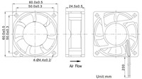 Ventilateur axial silencieux à faible vibration et longue durée de vie, 12V DC, 6025, avec roulement à manchon, taille compacte pour amplificateur de puissance DIY, petit robot