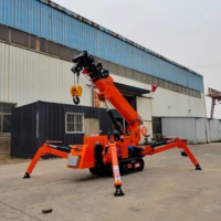 Grue araignée sur chenilles diesel de 2 tonnes, 7 mètres, système hydraulique certifié CE, manutention de matériaux