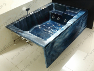 Bañera de masaje de doble asiento grande para <span class=keywords><strong>el</strong></span> hogar, bañera con <span class=keywords><strong>chorro</strong></span> de aire, <span class=keywords><strong>cascada</strong></span> y Led - Product Image 6