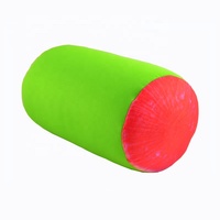 Coussin de voyage portable en forme de pastèque imprimée avec perles, pour le cou, le dos et le corps, idéal pour la voiture et l'avion, support de sieste