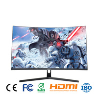 Monitor Curvo de 23.8 Pulgadas con Envío Rápido, Monitor LED para Computadora de Escritorio, 1080P de Alta Resolución, para Juegos/Negocios