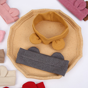 Double Bear Ears <strong>Baby</strong> <strong>Headbands</strong> Elastic Soft Faux Cashmere <strong>Headband</strong> For Boys And Girls Headwraps - Product Image 4
