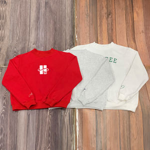 Sudadera de cuello ancho de algodón de alta calidad para mujer, estilo holgado, bordada, cuello simulado, venta caliente al por mayor - Product Image 4