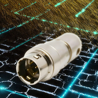 Connecteur mâle à souder HR10A à 4 broches, prise ronde en alliage de cuivre, IP67, 12V 2A, prise pour caméra industrielle