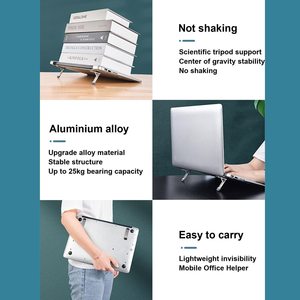 2024 최신 심플한 디자인 3 기어 높이 조정 OEM/ODM 알루미늄 합금 팝업 다리 노트북 스탠드 화이트 칼라 - Product Image 5