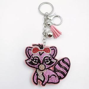 Lindo Llavero Colgante de Gato con Cristales Brillantes, Diamantes de Imitación y Borla, de Dibujos Animados, Accesorio para Mochila de Mujer - Product Image 3