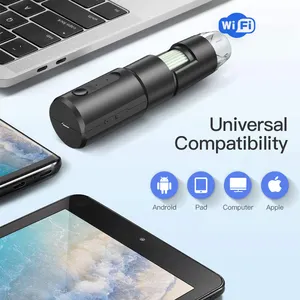 Prix usine De Poche Portable Mini Wifi Usb Microscope Caméra Mini Microscopes Sans Fil De Poche Avec 8 Lumières Led