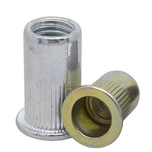 UNC Pulgada <span class=keywords><strong>Rosca</strong></span> 6 #-32 8 #-32 10 #-32 1/4-20 5/16-18 3/18-16 Tuercas de remache de cabeza plana chapada en zinc de acero Tuercas de remache - Product Image 3