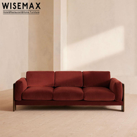 WISEMAX MEUBLES Canapé nordique moderne canapé de salon meubles de maison tissu en bois massif rembourrage loisirs canapé élégant pour la maison