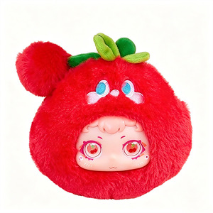 Llavero de peluche con diseño de pato y frutas frescas en bolsa con cierre, set de 6 muñecos lindos, juguete unisex para jóvenes - Product Image 5