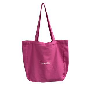 Sac à provisions en toile avec poignée en coton et logo personnalisé, couleur bonbon écologique, café pratique et à la mode - Product Image 5