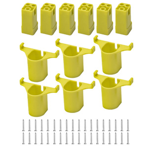 6 Pack Battery Mounting <b>Bracket</b> For Ryobi 18V Cordless Tools <b>Plastic</b> Hook Holder Set Home Use - Product Image 2