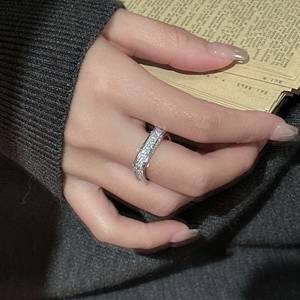 Anillo Cuadrado de Plata de Ley S925, Estilo Vintage, Diseño Retro Italiano Francés, Chapado en Oro de 18K, Ajustable, Talla Única - Product Image 3