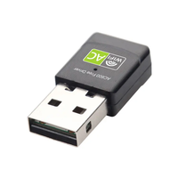 Adaptor USB 600 nirkabel 2.0 Mbps, Dongle WiFi Dual Band 2.4G & 5Ghz
