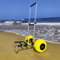 Carrito de playa marino, cubierta de aluminio, plegable, para Surf, pesca, globo, carrito de playa