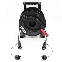 Cordon de raccordement à fibres optiques blindé tactique HMA à 2/4/6/8 fibres avec enrouleur de câble pour console audio Digico