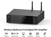 Amplificador de Audio de Clase D de Metal A100 Acrílico de Lujo, 100 W x 2, Subwoofer de Música para el Hogar con Audio Multiestancia