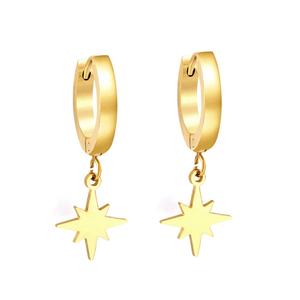 Pendientes de Aro con Diseño de Estrella Dorada Minimalistas y Modernos para Mujer, los Más Vendidos, Nuevos Diseños de Joyería para Chicas - Product Image 1
