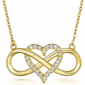 <span class=keywords><strong>Collana</strong></span> con Ciondolo a <span class=keywords><strong>Cuore</strong></span> <span class=keywords><strong>Infinito</strong></span> alla Moda, Gioielli con Zirconi Sintetici, <span class=keywords><strong>Collana</strong></span> per Coppie, San Valentino N81300 - Product Image 4