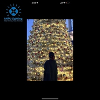 Sapin de Noël artificiel articulé ANPU de 4,5 m avec changement de couleur RVB et synchronisation musicale, indice de protection IP65