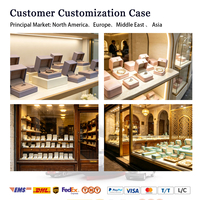 FORTE - Cajas de Joyería de Papel con Logotipo en Dorado Elegante, Cajas de Embalaje Ecológicas Personalizadas para Anillos, Collares y Pulseras, Caja para Juego de Joyería