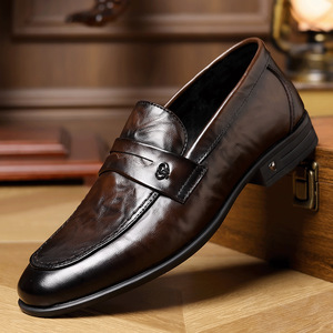 Botas de Tobillo de Cuero para Hombre 2026, Calzado Formal de Negocios, Zapatos Casuales de Alta Gama, Zapatos de Boda de Cuero Genuino - Product Image 5