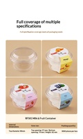 Boîte d'emballage alimentaire en plastique PET transparente carrée jetable pour sushis, gâteaux, glaces et plus