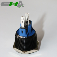 Sakelar Tombol Tekan LED Biru Teriluminasi Seri CHA CN22A1