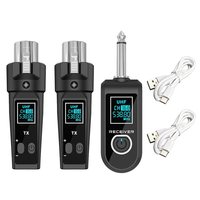 Système de microphone sans fil UHF, émetteur et récepteur sans fil XLR pour microphones dynamiques, mixeur audio, microphone filaire